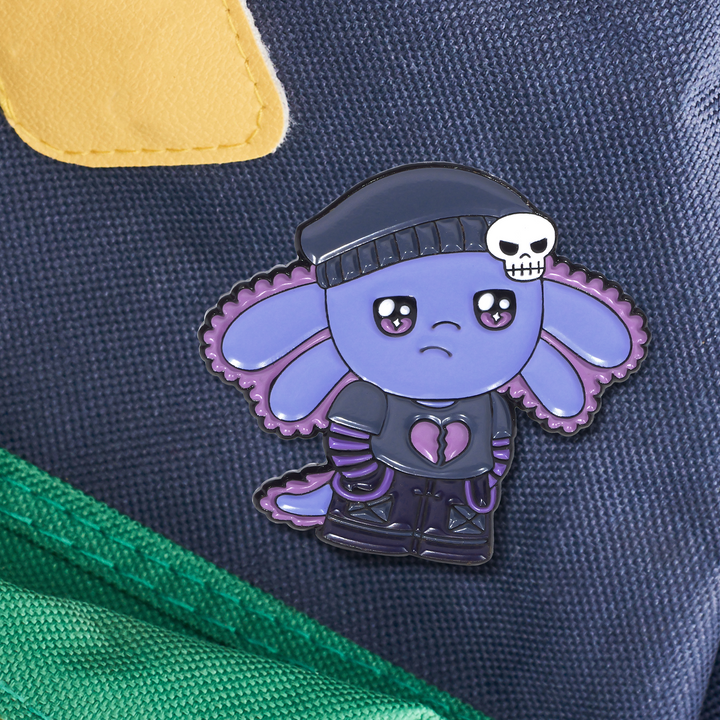 Emo Axolotl Enamel Pin